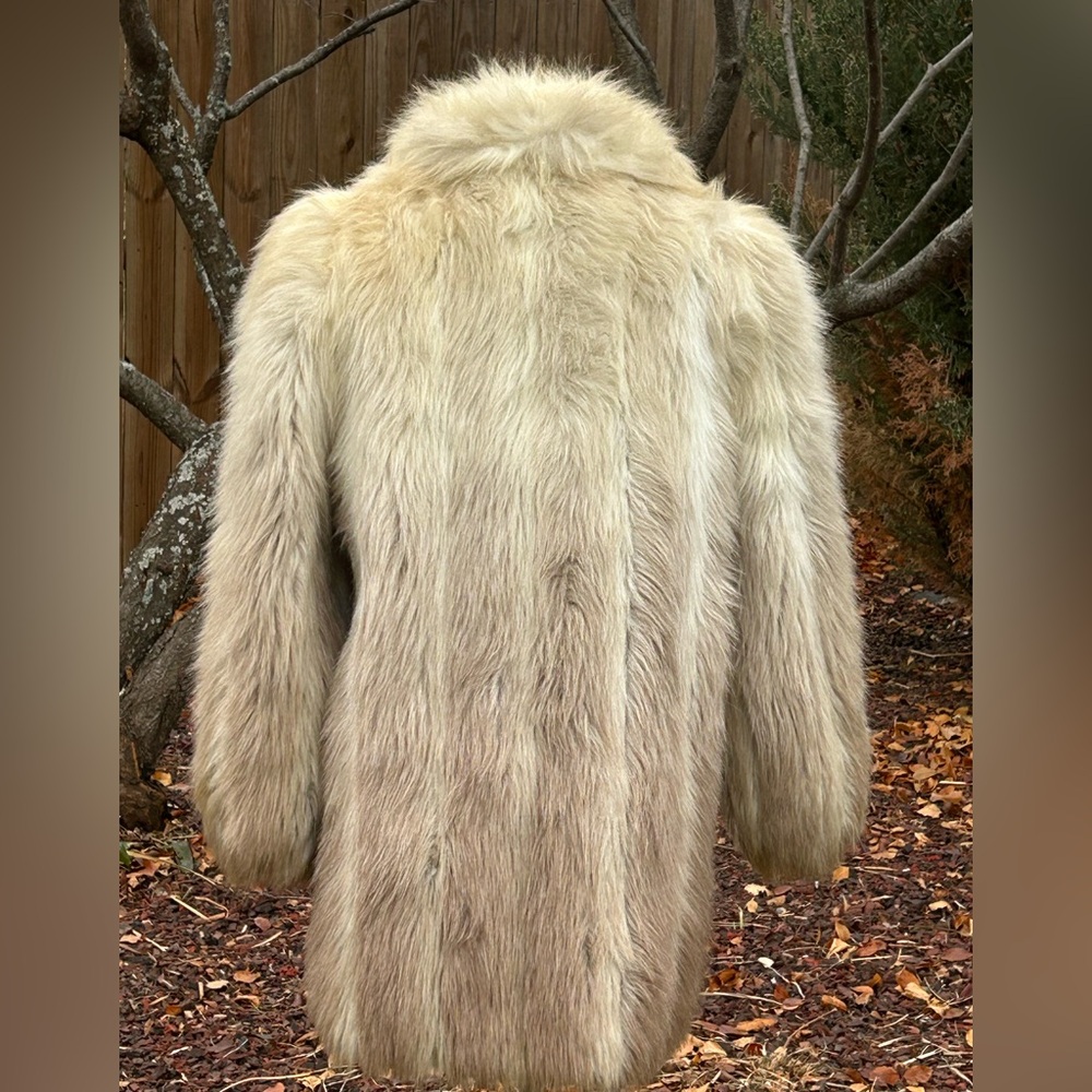 VNTG JORDACHE s11/12 faux fox fur-ombré effect-lined-LOOKS NEW-rare find-pockets - Picture 2 of 8